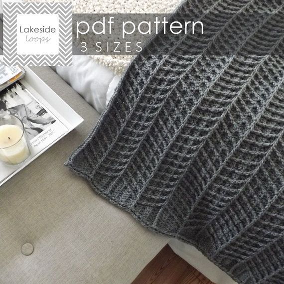 Modern, thick, and cozy . . this chevron crochet blanket pattern