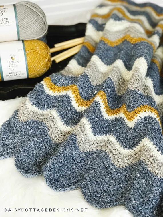 Crochet Pattern Crocheting Chevron Crochet Blanket Pattern | Etsy