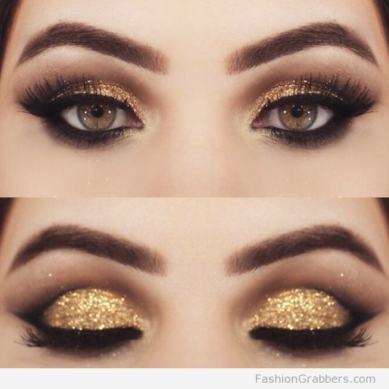 30 Gorgeous Golden Holiday Makeup ideas for New Years Eve Party