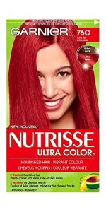 Garnier Nutrisse Ultra Color 760 Ultra Red, 100% Grey Coverage Hair