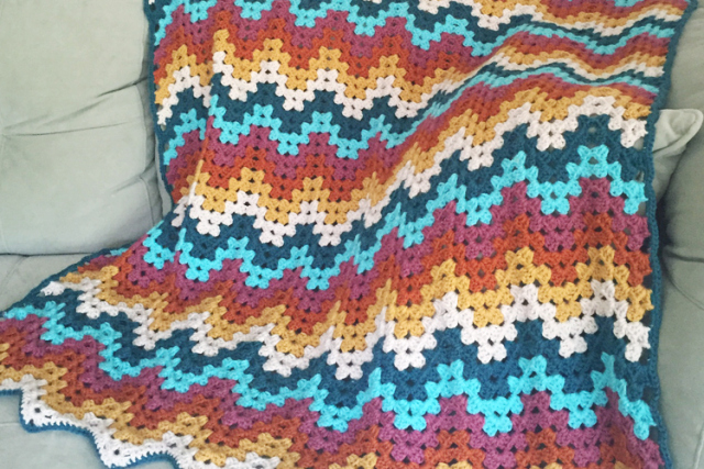 Free crochet ripple stitch blanket Patterns ⋆ Knitting Bee (13 free