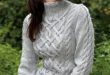 Free Knitting Pattern - Women's Sweaters: Sterling Cables Sweater