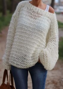 MES FAVORIS TRICOT-CROCHET: Modèle tricot gratuit : Le pull oversize