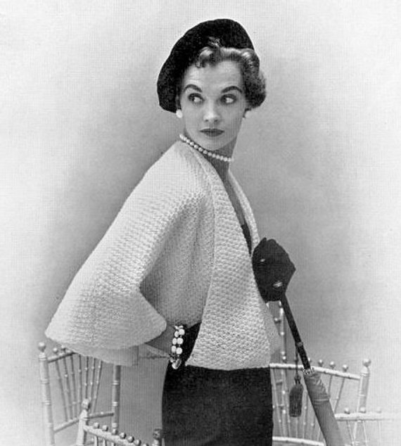 INSTANT PDF Vintage Knitting Pattern Unique Ladies Cape Jacket | Etsy