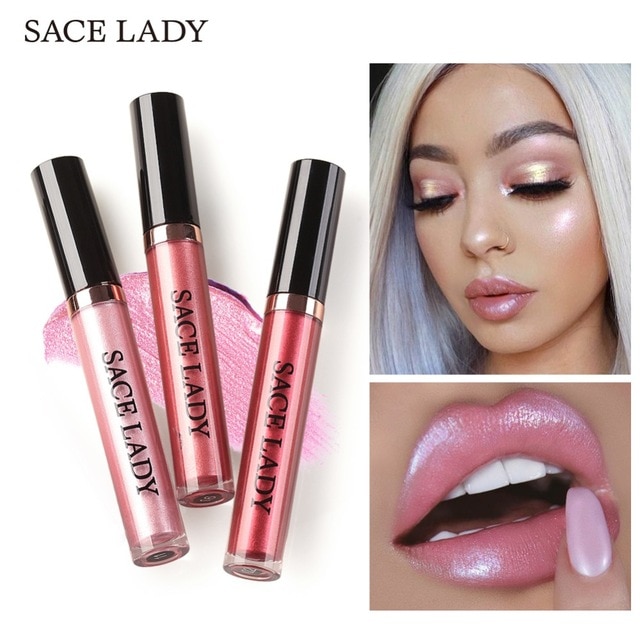 SACE LADY 6ml/1.5ml Glitter Lipstick Liquid Makeup Waterproof