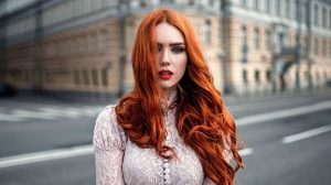 Georgy Chernyadyev, #building, #women, #long hair, #lace, #wavy hair