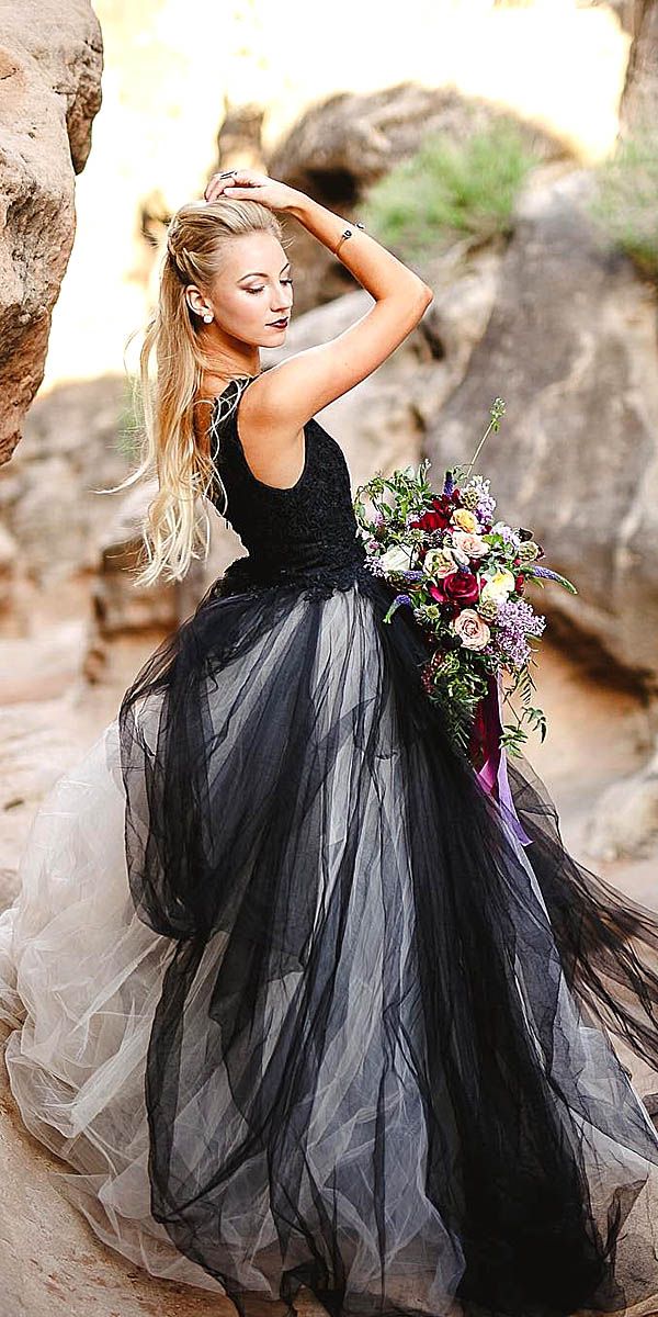 Stunning Variety of Bold Black and White Wedding Dresses